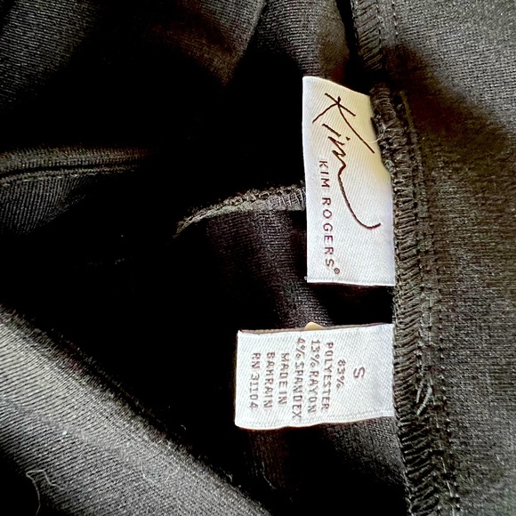 Kim Rogers Casual True Black Pull On Straight Leg Dress Pants Size Small - Picture 6 of 8